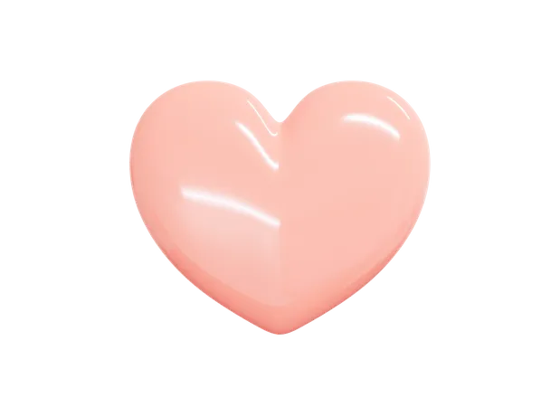 Pink Heart  3D Illustration