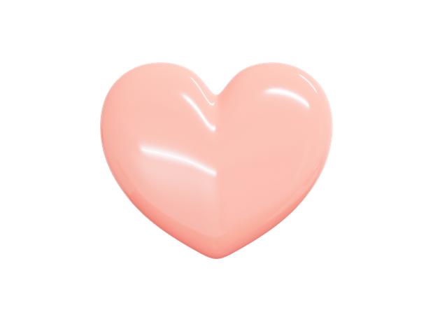 Pink Heart 3D Illustration