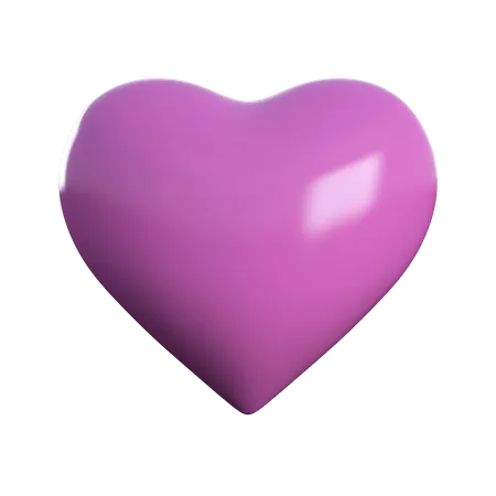 Pink Heart 3D Icon