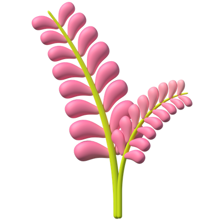 Pink Leaf  3D Icon