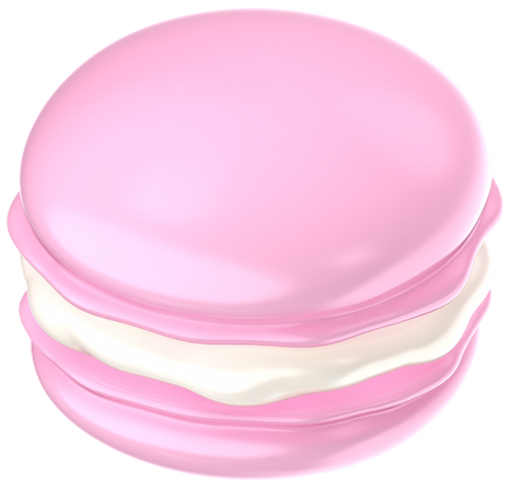 Pink macaron  3D Icon