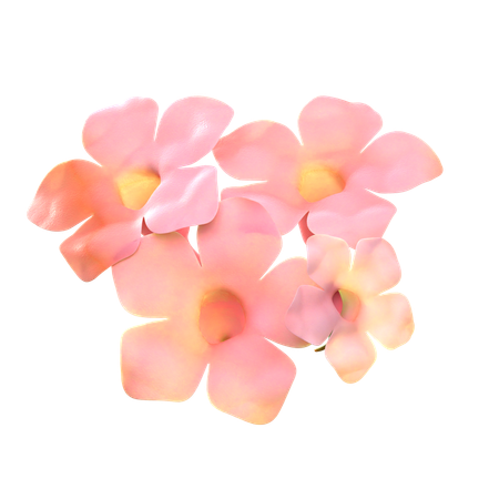 Pink Natural Flower  3D Icon