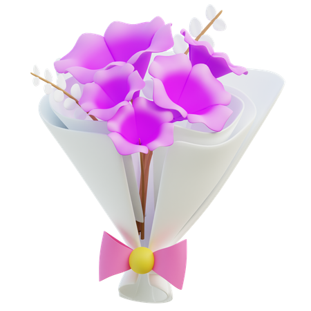 Pink Orchid  3D Icon