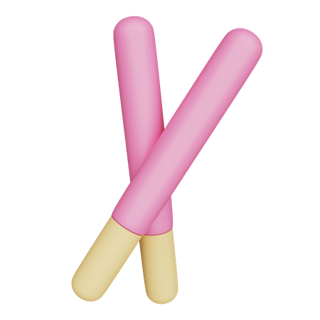 Pink pocky sticks  3D Icon