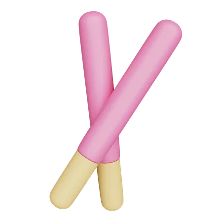 Pink pocky sticks  3D Icon