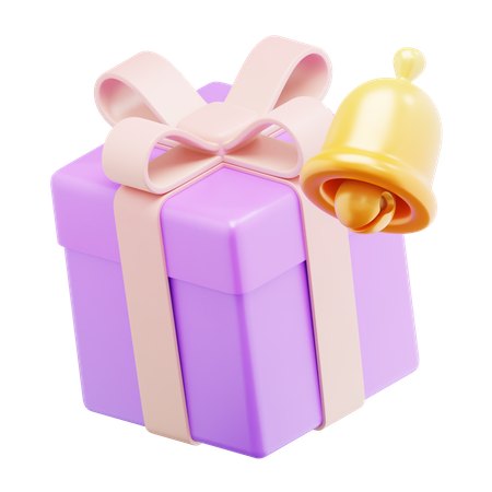 Pink Present With Ringer Bell  3D Icon