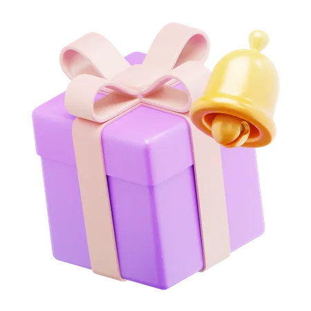 Pink Present With Ringer Bell  3D Icon