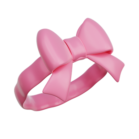 Pink Ribbon Hair Band  3D Icon