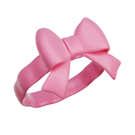 Pink Ribbon Hair Band  3D Icon