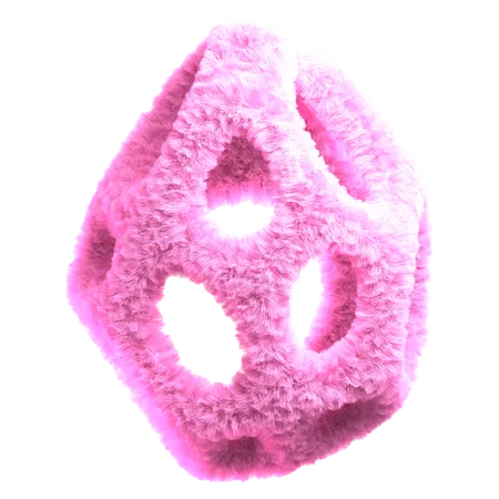 핑크색 조각 모양  3D Icon
