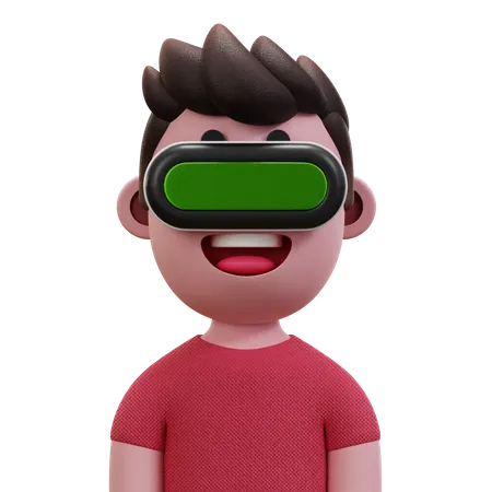 Pink Shirt Man  3D Icon