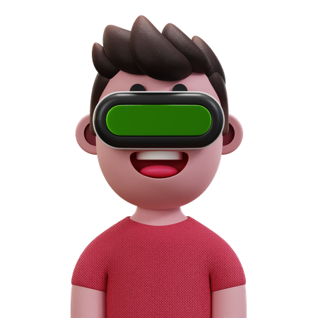 Pink Shirt Man  3D Icon