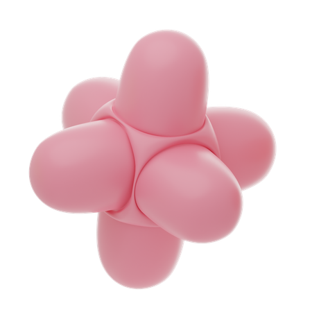 Pink Soft Body Six Capsule Shape  3D Icon