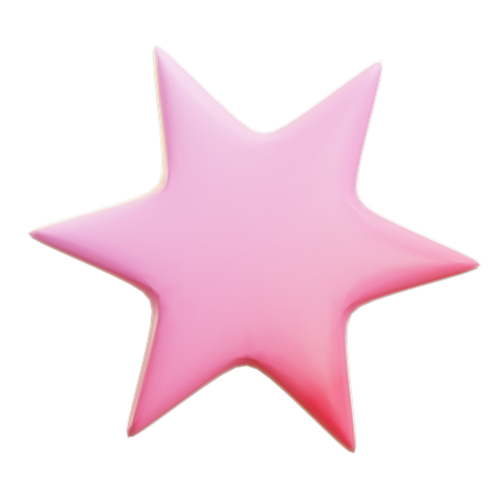 Pink Star  3D Icon