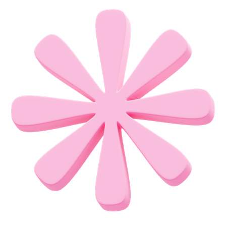 Pink Sun  3D Icon