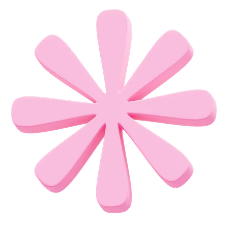 Pink Sun  3D Icon