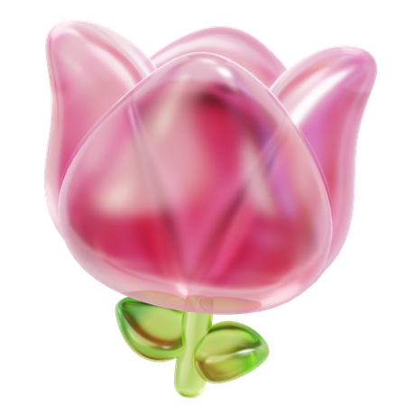 Pink Tulip  3D Icon