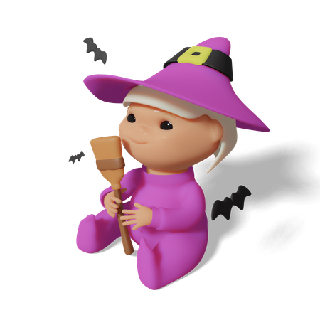 Pink Witch  3D Icon