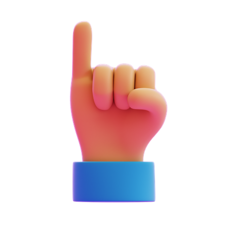 Pinky Finger Hand Gesture  3D Icon