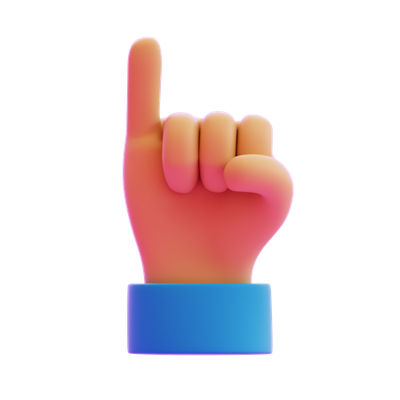 Pinky Finger Hand Gesture  3D Icon