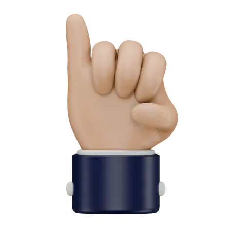 Pinky Hand Gesture  3D Icon