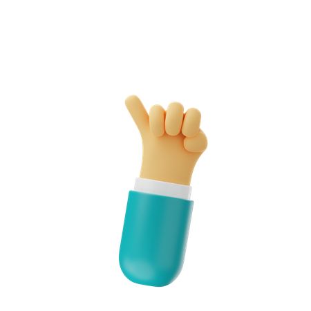 Pinky Hand Gesture  3D Icon