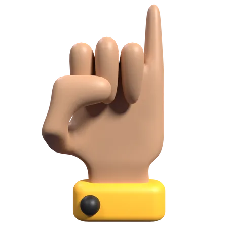 Pinky promet un geste de la main  3D Icon