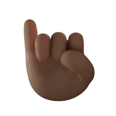 Pinky Promise Gesture  3D Illustration