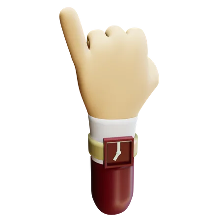 Pinky Promise hand gesture 3D Illustration