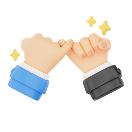 Pinky Promise Hand Gesture  3D Icon