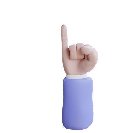 Pinky promise Hand Gesture  3D Icon