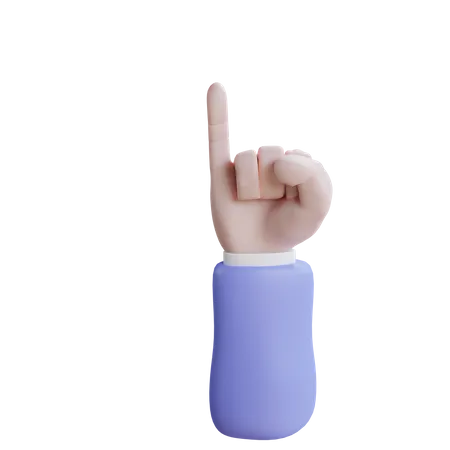 Pinky promise Hand Gesture  3D Icon