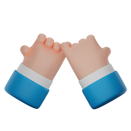 Pinky Promise Hand Gesture  3D Icon