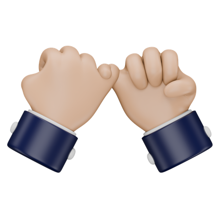 Pinky Promise  Hand Gesture  3D Icon