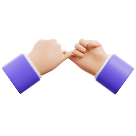 Pinky Promise Hand Gesture  3D Icon