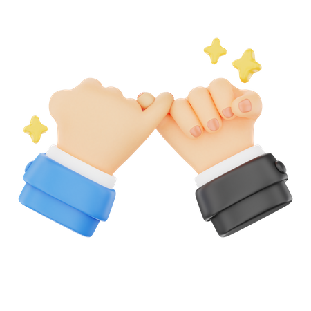 Pinky Promise Hand Gesture  3D Icon