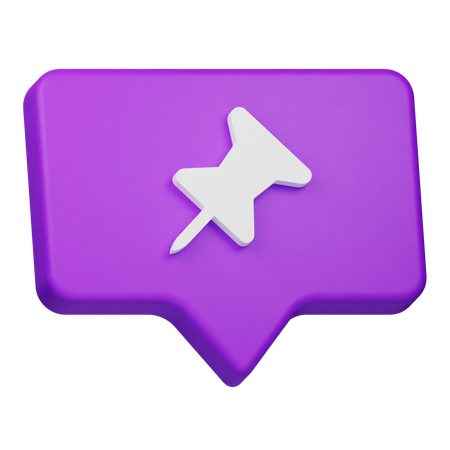 Pinned Chat  3D Icon