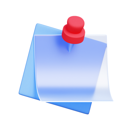 Pinned Note Reminder  3D Icon