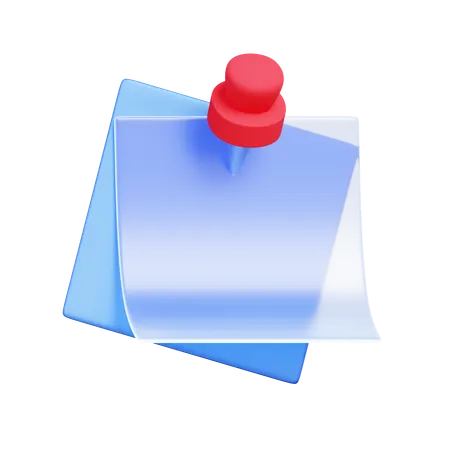 Pinned Note Reminder  3D Icon