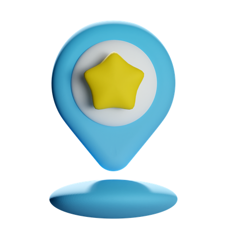 Pino de localização da estrela  3D Icon