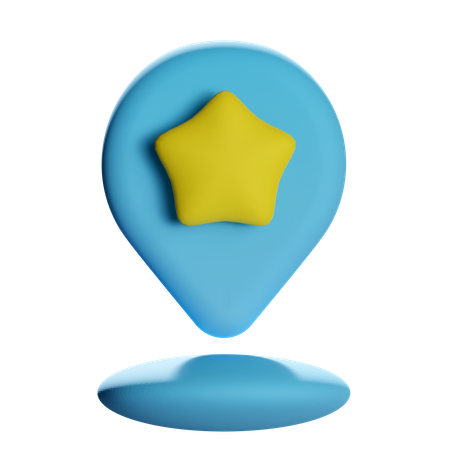 Pino de localização da estrela  3D Icon
