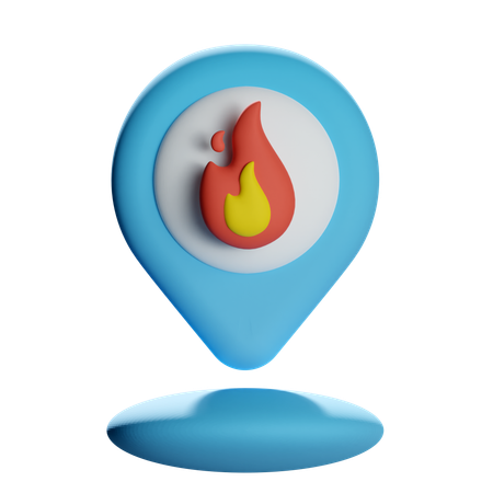 Pino de localização de incêndio  3D Icon