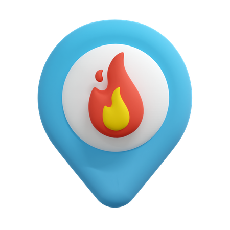 Pino de localização de incêndio  3D Icon