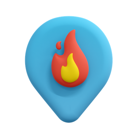 Pino de localização de incêndio  3D Icon