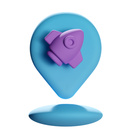 Pino de localização do foguete  3D Icon