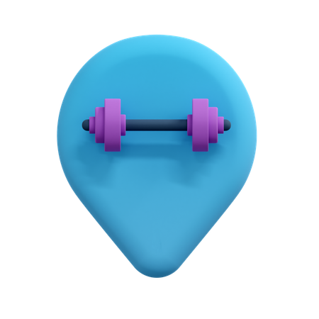 Pino de localização do haltere  3D Icon