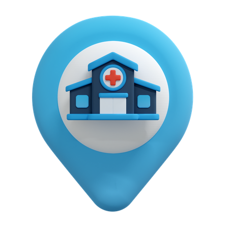 Pino de localização do hospital  3D Icon