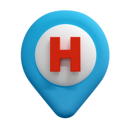 Pino de localização do hospital  3D Icon