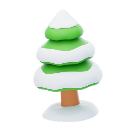 Pino nevado  3D Icon