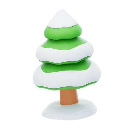 Pino nevado  3D Icon